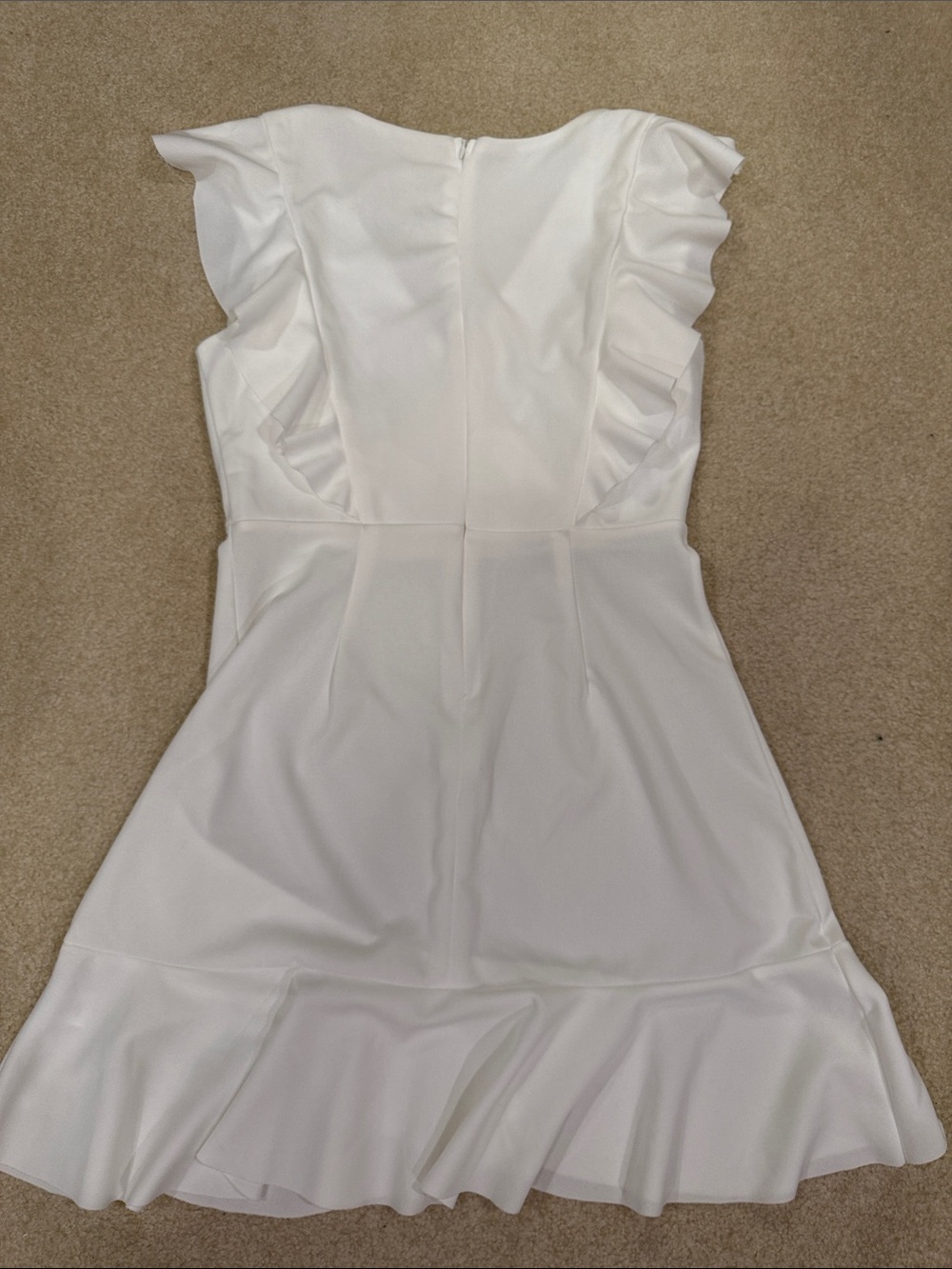 Altar'd State White Ruffle V-Neck Mini Dress - Picture 5 of 7